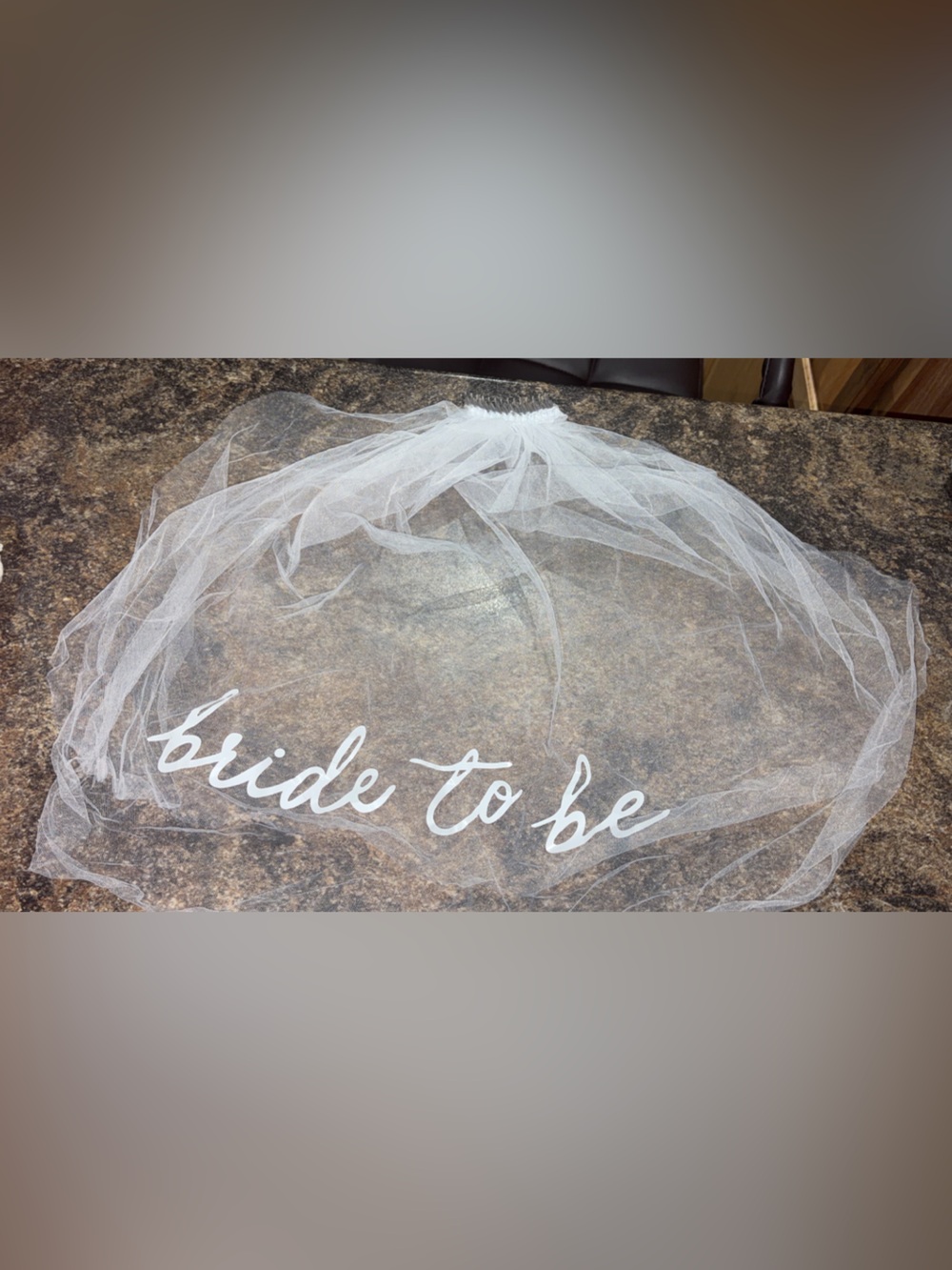 White 'Bride to Be' Bachelorette Short Veil